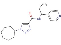1-cycloheptyl-N-[1-(4-pyridinyl)propyl]-1H-1,2,3-triazole-4-carboxamide