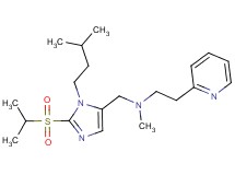 N-{[2-(isopropylsulfonyl)-1-(3-methylbutyl)-1H-imidazol-5-yl]methyl}-N-methyl-2-(2-pyridinyl)ethanamine