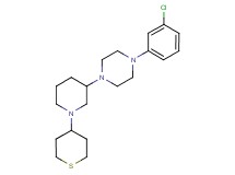 1-(3-chlorophenyl)-4-[1-(tetrahydro-2H-thiopyran-4-yl)-3-piperidinyl]piperazine