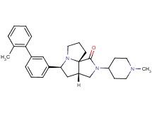 (3aS*,5S*,9aS*)-5-(2'-methyl-3-biphenylyl)-2-(1-methyl-4-piperidinyl)hexahydro-7H-pyrrolo[3,4-g]pyrrolizin-1(2H)-one