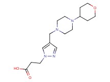 3-(4-{[4-(tetrahydro-2H-pyran-4-yl)piperazin-1-yl]methyl}-1H-pyrazol-1-yl)propanoic acid