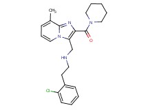 2-(2-chlorophenyl)-N-{[8-methyl-2-(1-piperidinylcarbonyl)imidazo[1,2-a]pyridin-3-yl]methyl}ethanamine