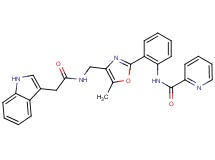 N-[2-(4-{[(1H-indol-3-ylacetyl)amino]methyl}-5-methyl-1,3-oxazol-2-yl)phenyl]-2-pyridinecarboxamide