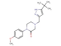 4-[(5-tert-butyl-1H-pyrazol-3-yl)methyl]-1-(4-methoxyphenyl)-2-piperazinone