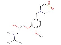 1-{5-[(1,1-dioxidothiomorpholin-4-yl)methyl]-2-methoxyphenoxy}-3-[isopropyl(methyl)amino]propan-2-ol