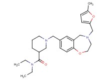N,N-diethyl-1-({4-[(5-methyl-2-furyl)methyl]-2,3,4,5-tetrahydro-1,4-benzoxazepin-7-yl}methyl)-3-piperidinecarboxamide