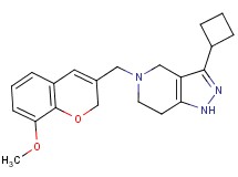 3-cyclobutyl-5-[(8-methoxy-2H-chromen-3-yl)methyl]-4,5,6,7-tetrahydro-1H-pyrazolo[4,3-c]pyridine
