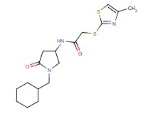N-[1-(cyclohexylmethyl)-5-oxo-3-pyrrolidinyl]-2-[(4-methyl-1,3-thiazol-2-yl)thio]acetamide