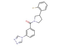 4-(3-{[3-(2-fluorophenyl)-1-pyrrolidinyl]carbonyl}phenyl)-4H-1,2,4-triazole