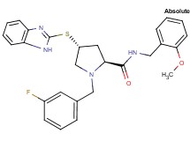 (4R)-4-(1H-benzimidazol-2-ylthio)-1-(3-fluorobenzyl)-N-(2-methoxybenzyl)-L-prolinamide