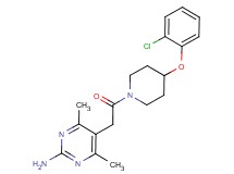 5-{2-[4-(2-chlorophenoxy)-1-piperidinyl]-2-oxoethyl}-4,6-dimethyl-2-pyrimidinamine