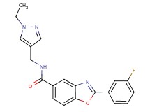 N-[(1-ethyl-1H-pyrazol-4-yl)methyl]-2-(3-fluorophenyl)-1,3-benzoxazole-5-carboxamide