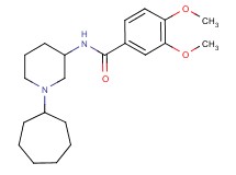 N-(1-cycloheptyl-3-piperidinyl)-3,4-dimethoxybenzamide