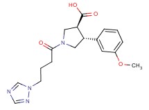 (3S*,4R*)-4-(3-methoxyphenyl)-1-[4-(1H-1,2,4-triazol-1-yl)butanoyl]pyrrolidine-3-carboxylic acid