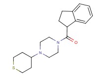 1-(2,3-dihydro-1H-inden-1-ylcarbonyl)-4-(tetrahydro-2H-thiopyran-4-yl)piperazine