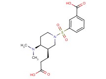 3-{[(3R*,4S*)-3-(2-carboxyethyl)-4-(dimethylamino)piperidin-1-yl]sulfonyl}benzoic acid