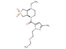 (4aS*,7aR*)-1-{[1-(2-ethoxyethyl)-3-methyl-1H-pyrazol-5-yl]carbonyl}-4-ethyloctahydrothieno[3,4-b]pyrazine 6,6-dioxide