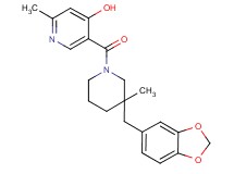 5-{[3-(1,3-benzodioxol-5-ylmethyl)-3-methyl-1-piperidinyl]carbonyl}-2-methyl-4-pyridinol