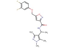 5-[(3,4-difluorophenoxy)methyl]-N-[1-(1,3,5-trimethyl-1H-pyrazol-4-yl)ethyl]-3-isoxazolecarboxamide