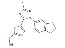 {5-[1-(2,3-dihydro-1H-inden-5-yl)-1H-1,2,4-triazol-5-yl]-2-furyl}methanol