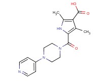 2,4-dimethyl-5-[(4-pyridin-4-ylpiperazin-1-yl)carbonyl]-1H-pyrrole-3-carboxylic acid