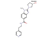 2-[(3S)-3-hydroxy-1-pyrrolidinyl]-1-methyl-N-[2-(4-pyridinyl)ethyl]-1H-benzimidazole-5-carboxamide