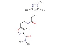 N,N-dimethyl-5-[3-(1,3,5-trimethyl-1H-pyrazol-4-yl)propanoyl]-4,5,6,7-tetrahydroisoxazolo[4,5-c]pyridine-3-carboxamide