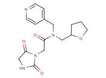 2-(2,5-dioxoimidazolidin-1-yl)-N-(pyridin-4-ylmethyl)-N-(tetrahydrofuran-2-ylmethyl)acetamide