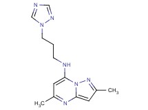 2,5-dimethyl-N-[3-(1H-1,2,4-triazol-1-yl)propyl]pyrazolo[1,5-a]pyrimidin-7-amine