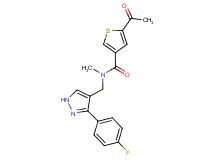 5-acetyl-N-{[3-(4-fluorophenyl)-1H-pyrazol-4-yl]methyl}-N-methylthiophene-3-carboxamide
