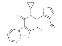 N-cyclopropyl-2-methyl-N-[(3-methyl-2-thienyl)methyl]imidazo[1,2-a]pyrimidine-3-carboxamide