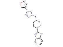 2-(4-{[4-(tetrahydrofuran-3-yl)-1H-1,2,3-triazol-1-yl]methyl}cyclohexyl)-1H-benzimidazole