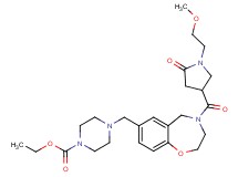 ethyl 4-[(4-{[1-(2-methoxyethyl)-5-oxo-3-pyrrolidinyl]carbonyl}-2,3,4,5-tetrahydro-1,4-benzoxazepin-7-yl)methyl]-1-piperazinecarboxylate