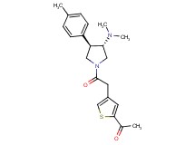 1-(4-{2-[(3S*,4R*)-3-(dimethylamino)-4-(4-methylphenyl)-1-pyrrolidinyl]-2-oxoethyl}-2-thienyl)ethanone
