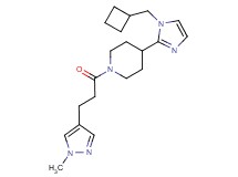 4-[1-(cyclobutylmethyl)-1H-imidazol-2-yl]-1-[3-(1-methyl-1H-pyrazol-4-yl)propanoyl]piperidine