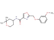 N-(2,2-dimethyltetrahydro-2H-pyran-4-yl)-2-[(3-methoxyphenoxy)methyl]-1,3-oxazole-4-carboxamide