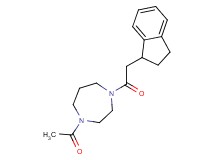 1-acetyl-4-(2,3-dihydro-1H-inden-1-ylacetyl)-1,4-diazepane