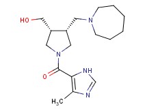 {(3R*,4R*)-4-(1-azepanylmethyl)-1-[(4-methyl-1H-imidazol-5-yl)carbonyl]-3-pyrrolidinyl}methanol