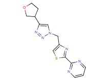 2-(4-{[4-(tetrahydrofuran-3-yl)-1H-1,2,3-triazol-1-yl]methyl}-1,3-thiazol-2-yl)pyrimidine