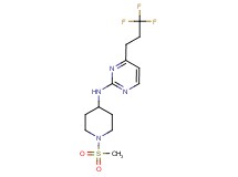 N-[1-(methylsulfonyl)piperidin-4-yl]-4-(3,3,3-trifluoropropyl)pyrimidin-2-amine