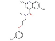 N,2,6-trimethyl-N-[3-(3-methylphenoxy)propyl]-4-quinolinecarboxamide