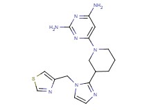 6-{3-[1-(1,3-thiazol-4-ylmethyl)-1H-imidazol-2-yl]piperidin-1-yl}pyrimidine-2,4-diamine