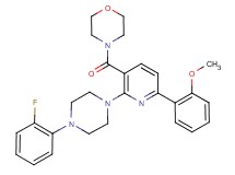 4-{[2-[4-(2-fluorophenyl)-1-piperazinyl]-6-(2-methoxyphenyl)-3-pyridinyl]carbonyl}morpholine