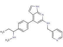 4-{4-[1-(methylamino)propyl]phenyl}-N-(pyridin-3-ylmethyl)-1H-pyrrolo[2,3-b]pyridin-6-amine