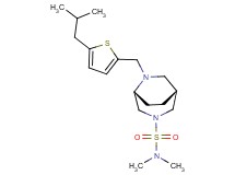 (1R*,5R*)-6-[(5-isobutyl-2-thienyl)methyl]-N,N-dimethyl-3,6-diazabicyclo[3.2.2]nonane-3-sulfonamide