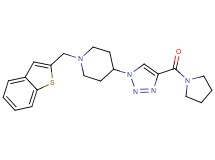 1-(1-benzothien-2-ylmethyl)-4-[4-(1-pyrrolidinylcarbonyl)-1H-1,2,3-triazol-1-yl]piperidine