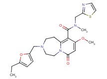 3-[(5-ethyl-2-furyl)methyl]-9-methoxy-N-methyl-7-oxo-N-(1,3-thiazol-2-ylmethyl)-1,2,3,4,5,7-hexahydropyrido[1,2-d][1,4]diazepine-10-carboxamide