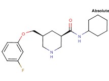 (3R,5S)-N-cyclohexyl-5-[(3-fluorophenoxy)methyl]-3-piperidinecarboxamide