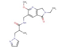 N-[(6-ethyl-2-methoxy-5-oxo-6,7-dihydro-5H-pyrrolo[3,4-b]pyridin-3-yl)methyl]-2-methyl-3-(1H-pyrazol-1-yl)propanamide