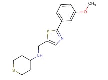N-{[2-(3-methoxyphenyl)-1,3-thiazol-5-yl]methyl}tetrahydro-2H-thiopyran-4-amine